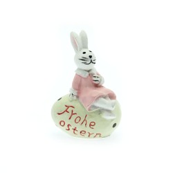 Animal Sitting White Bunny Figurine Collectible